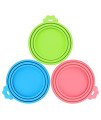 Pet Food Can Covers-Comtim 3 Pack Silicone Can Lids Caps for Dog Cat Wet Food,Universal Size Fit Most Standard Size Canned Dog and Cat Food