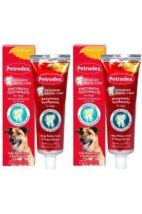 Petrodex Enzymatic Toothpaste for Dogs, Helps Reduce Tartar and Plaque Buildup, Poultry Flavor, 2 Pack