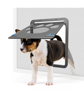 PETLESO Dog Screen Door, Pet Screen Door Lockable Doggie Door for Screen Easy Install Pet Door for Doggy and Cat, Inner Size 8.2510.5