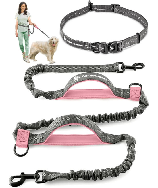 Exquisite Hands Free Dog Leash for Large Dogs Waist Leash for Dog Walking No Pull Dog Leash Dog Hiking Gear Service Dog Leash Bungee Dog Leash Dog Running Leash Hands Free