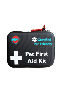 Pet First Aid Kit for Dogs & Cats 60-Piece First Aid Bag for Pets, Animals Perfect for Travel Emergencies with Pet First Aid Guide Book and Instructions Certified Pet Friendly