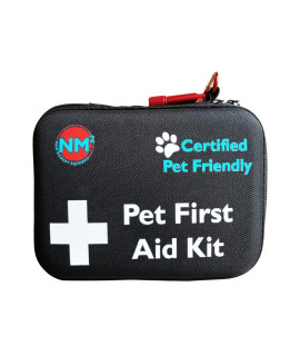 Pet First Aid Kit for Dogs & Cats 60-Piece First Aid Bag for Pets, Animals Perfect for Travel Emergencies with Pet First Aid Guide Book and Instructions Certified Pet Friendly