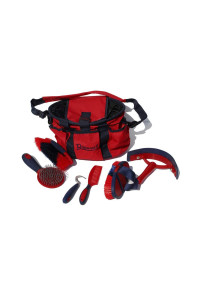 Rhinegold grooming Bag with Kit - Red