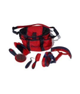 Rhinegold grooming Bag with Kit - Red
