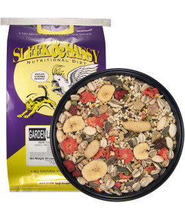 SLEEK & SASSY NUTRITIONAL DIET Garden Large Hookbill Parrot Food for Large Conures, Amazons, African Greys, Cockatoos, Pionus-Parrots & Small Macaws (20 lbs.)