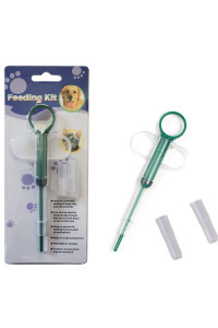 LIYU Dogs and Cats Medicine Feeder (2 Pack) Pet is Given Medicines Medical Feeding Tool Silicone Syringes Super Durable and Reusable Extremely Convenient - Green