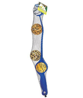 Unique Sports Launch-It Dog Ball Launcher with 4 Animal Print Squeaker Balls