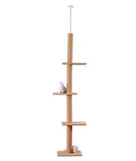 S-Lifeeling Cat Climbing Toys Tower Structures Cat Climber Tree Post Shelves Multilayer Platform Super Long Large Cat Climbing Tree Cat Tree Furniture Scratch