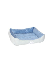 long rich HCT-REC-007 Rectangle Reversible Pet Bed, by Happycare Textiles, Blue,25 x 21 inches