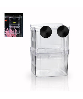 Breeding Box for Fish Tank, Aquarium Hatchery Incubator Breeder Box, Isolation Divider Hatching Boxes for Small Baby Fishes Shrimp Clownfish and Guppy