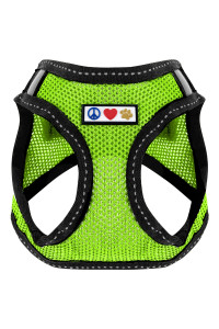 Pawtitas Dog Vest Harness Made with Breathable Air Mesh All Weather Vest Harness for Extra Extra Small Puppies and Cats with Quick-Release Buckle - Extra Extra Small Green Mesh Dog Harness