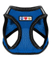 Pawtitas Dog Vest Harness Made with Breathable Air Mesh All Weather Vest Harness for Extra Small Puppies and Large Cats with Quick-Release Buckle - Extra Small Blue Mesh Dog Harness