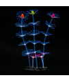 Uniclife Strip Coral Plant Ornament Glowing Effect Silicone Artificial Decoration for Fish Tank, Aquarium Landscape (Blue) Fish Aquarium Decoration Glow in The Dark Fish Tank Decorations