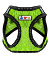 Pawtitas Dog Vest Harness Made with Breathable Air Mesh All Weather Vest Harness for Extra Small Puppies and Large Cats with Quick-Release Buckle - Extra Small Green Mesh Dog Harness