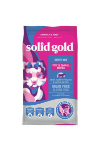 Solid Gold Mighty Mini Small Breed Dog Food - Dry Dog Food for Any Toy Breed - for Gut Health & Sensitive Stomach Support - Digestive Probiotics for Dogs - Grain & Gluten Free Recipe