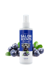 Bark2Basics Salon Scents Pet Grooming Cologne - 8 oz, Natural Professional Groomer Grade Perfume Deodorant for Dogs and Cats, Long Lasting, Deodorizing (Blueberry Pie)