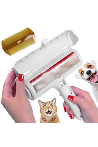 Nado Care Pet Hair Remover Roller - Lint Roller for pet Hair - Self Cleaning Dog & Cat Hair Remover - Remove Dog, Cat Hair from Furniture, Carpets, Bedding, Clothing and More. White