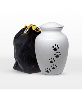 Trupoint Memorials Pet Urn for Dogs and Cats Ashes - A Loving Resting Place for Your Special Pet, Cat and Dog Urns for Ashes, Pet Cremation Urns - White, Large Pets?p?o?22?bs