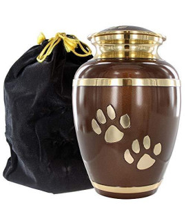 Trupoint Memorials Pet Urn for Dogs and Cats Ashes - A Loving Resting Place for Your Special Pet, Cat and Dog Urns for Ashes, Pet Cremation Urns - Brown, Large Pets?p?o?22?bs