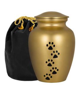 Trupoint Memorials Pet Urn for Dogs and Cats Ashes - A Loving Resting Place for Your Special Pet, Cat and Dog Urns for Ashes, Pet Cremation Urns - Gold, Large Pets?p?o?22?bs