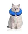 E-KOMG Dog Cone After Surgery, Protective Inflatable Collar, Blow Up Dog Collar, Pet Recovery Collar for Dogs and Cats Soft (Small(6-9), Blue)