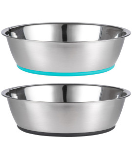 PEGGY11 Lightweight Stainless Steel Cat Bowls - 1.8 Cup, 2 Pack