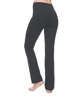 Nirlon Straight Leg Yoga Pants - Straight Leg Yoga Pants for Women Breathable Leggings for Women for Yoga Regular Plus Size Pants for Women Yoga Work Pants for Women (2XL 30 Inseam, graphite)