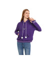 Unisex Big Pouch Hoodie Long Sleeve Pet Dog Holder carrier Sweatshirt (Violet, S)