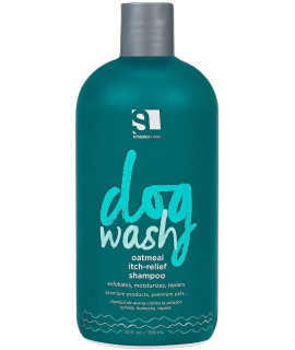 Dog Wash Oatmeal Itch-Relief Shampoo for Dogs - Gentle, Naturally Derived Cleansing Shampoo for Dogs with Dry, Itchy Skin - Heals Skin As It Cleans (24 oz Bottle)