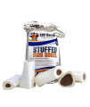 123 Treats, Peanut Butter Filled Bones for Dogs, Healthy PB Dog Snacks for Chewing, Stuffed Shin Bones, Long Lasting Chews for Dogs, 3 to 4?Cow Bones, 10 Count, Individually Shrink Wrapped