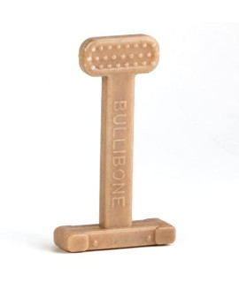 Bullibone Nylon Dog Chew Toy Nylon Bone - Improves Dental Hygiene, Easy to Grip Bottom, and Permeated with Flavor (Beef, Small - Single)