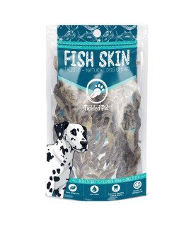 TickledPet Fresh Fish Icelandic Cod Fish Skin Twists - Pure Delight for Your Pooch's Taste Buds and Dental Health - Long-Lasting, Natural Dog Chews Fish Skin Dog Treats Loaded with Omega-3s 5 oz