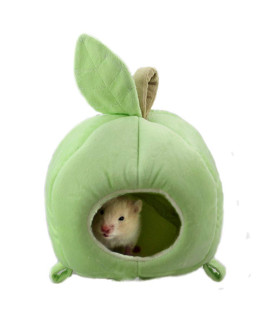 ANIAC Pet Winter Hanging Fruit House Hammock Warm Bed Nest Accessories for Hamster Guinea Pig Hedgehog Chinchilla and Small Animals (Green)