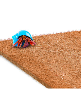 SunGrow Coco Fiber Hermit Crab & Reptile Carpet, Gecko Terrarium Liner, and Floor Bedding Substrate & Supplies, Climbing Wall Carpet & Mat for Hermit Crabs, 10 x 13, 1 Piece Per Pack