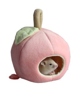 ANIAC Pet Winter Hanging Fruit House Hammock Warm Bed Nest Accessories for Hamster Guinea Pig Hedgehog Chinchilla Hamster and Small Animals (Pink)