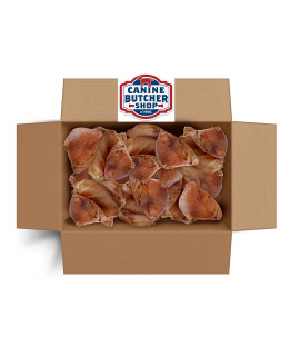 Canine Butcher Shop Always USA Made Pig Ears for Dogs, All Natural, Sourced in USA Pig Ears, Digestible Pork Dog Chew Treat (30-Pack)