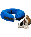 Inflatable Dog Collar, Recovery Cone, After Pet Surgery, Prevent Dogs from Biting & Scratching, Adjustable Thick Strap, Soft Comfortable Donut (Large)