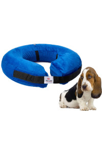 Inflatable Dog Collar, Recovery Cone, After Pet Surgery, Prevent Dogs from Biting & Scratching, Adjustable Thick Strap, Soft Comfortable Donut (Large)