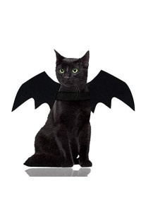 Malier Halloween Costume for Cat Dog, Dog Cat Halloween Costume Bat Wings Cosplay Costume for Small Medium Large Cats and Dogs (Small)