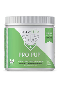 Pawlife Probiotic Chews for Dogs - 120 Pro Pup Dog Probiotics, Veterinarian Formulated Dog Probiotics and Digestive Enzymes, Dog Gut Health Probiotics, Natural Dog Gas Relief (Chicken Flavor)