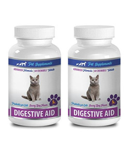 Sensitive Stomach cat Treats - Cats Digestive AID - PROBIOTIC Formula - Treats - cat Digestive Support - 2 Bottle (120 Chews)