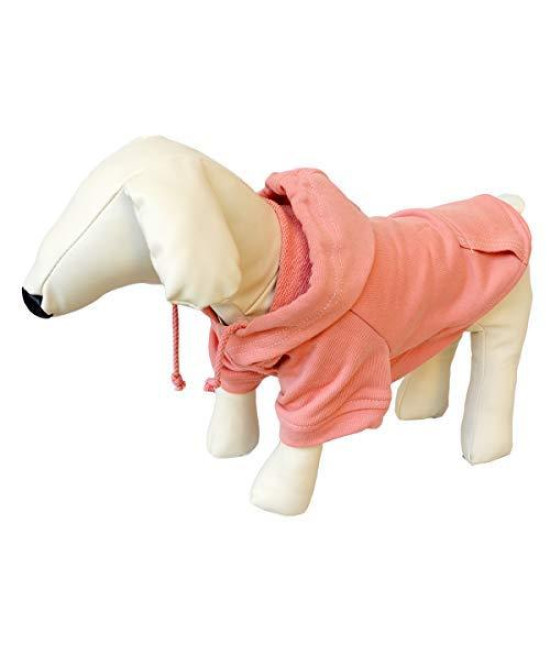 Pet clothing clothes Dog coat Hoodies Winter Autumn Sweatshirt for Small Middle Large Size Dogs 11 colors 100 cotton 2018 New (XXL, Lotus Pink)
