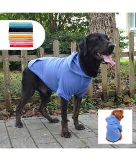 Lovelonglong Pet clothing clothes Dog coat Hoodies Winter Autumn Sweatshirt for Small Middle Large Size Dogs 11 colors 100 cotton 2018 New (XXXL, Blue)