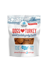 Farmland Traditions Filler Free Dogs Love Turkey & Sweet Potato Premium Jerky Treats for Dogs, 3 lb. Bag