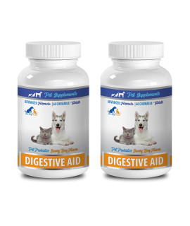 Cats Digestive enzymes - PET Digestive AID - for Dogs and Cats - PET PROBIOTIC - Chews - cat Digestive Care Food - 2 Bottle (120 Treats)