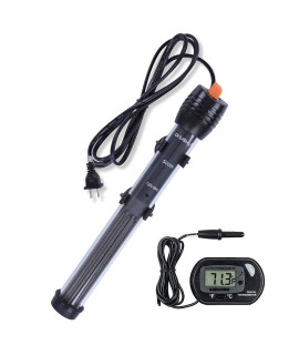 Orlushy Submersible Aquarium Heater,100W Adjustable Fish Tahk Heater with 2 Suction Cups Free Thermometer Suitable for Marine Saltwater and Freshwater