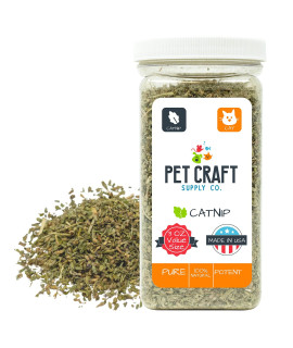 Pet Craft Supply Premium Maximum Potent All Natural Catnip for Cats USA Grown & Harvested Large 3 oz Resealable Canister or 8 oz Value Spray Bottle Great for Training Redirecting Bad Behaviors