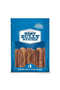 Best Bully Sticks 4 Inch All-Natural USA-Baked Bully Sticks for Dogs - 4 Fully Digestible, 100% Grass-Fed Beef, Grain and Rawhide Free 1 lb
