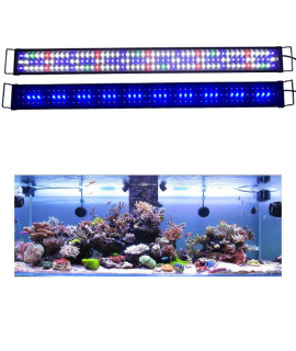KZKR Upgraded Aquarium Light LED Full Spectrum 60-72 inch Hood Lamp for Freshwater Marine Plant 150-180 cm Multi-Color Decorations Light