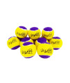 Midlee Squeaky Mini Tennis Ball for Dogs 1.5- Pack of 12 (Yellow/Purple)- Pet Fetch Small Squeaker Interactive Squeaking Dog Toy